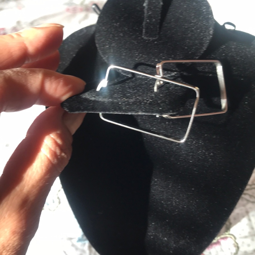 Stainless Steel Rectangular Earings - image 3